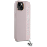Karl Lagerfeld Saffiano Rhinestones & Charm case for iPhone 15 / 14 / 13 - pink