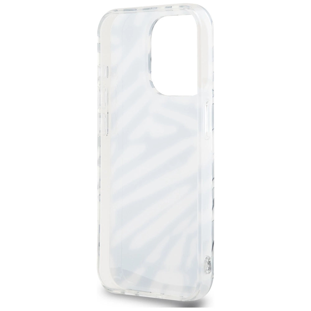 Karl Lagerfeld IML Zebra Pattern & Cord case for iPhone 15 Pro Max - black