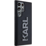 Karl Lagerfeld 3D Rubber Glitter Logo case for Samsung Galaxy S24 Ultra - black