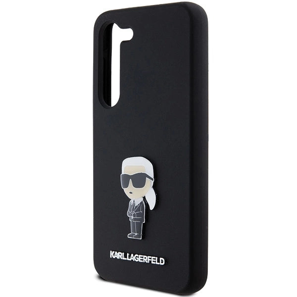 Karl Lagerfeld Silicone Ikonik Metal Pin case for Samsung Galaxy S24+ - black