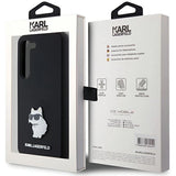 Karl Lagerfeld Silicone Choupette Metal Pin case for Samsung Galaxy S24 - black