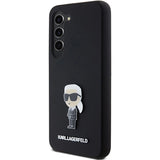 Karl Lagerfeld Silicone Ikonik Metal Pin case for Samsung Galaxy S24 - black
