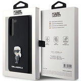 Karl Lagerfeld Silicone Ikonik Metal Pin case for Samsung Galaxy S24 - black
