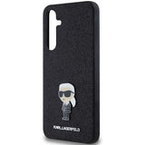 Karl Lagerfeld Fixed Glitter Ikonik Logo Metal Pin case for Samsung Galaxy A35 - black