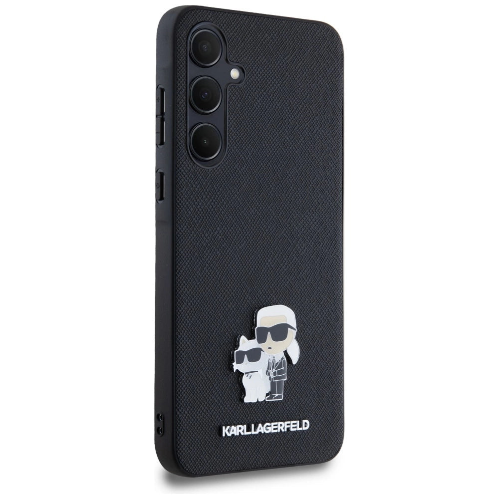 Karl Lagerfeld Saffiano Karl&Choupette Pin case for Samsung Galaxy A35 - black