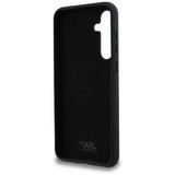 Karl Lagerfeld Silicone Karl&Choupette Metal Pin case for Samsung Galaxy A35 - black
