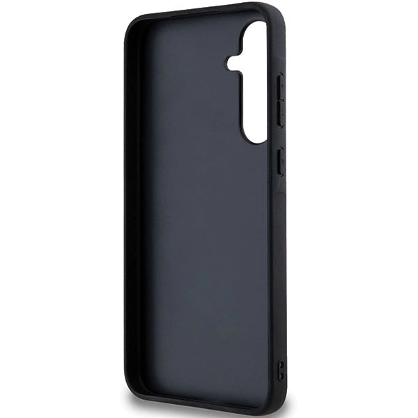 Karl Lagerfeld Fixed Glitter Ikonik Logo Metal Pin case for Samsung Galaxy A55 - black