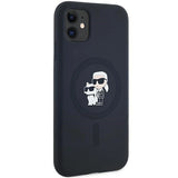 Karl Lagerfeld Silicone Karl&Choupette MagSafe case for iPhone 11 / Xr - black