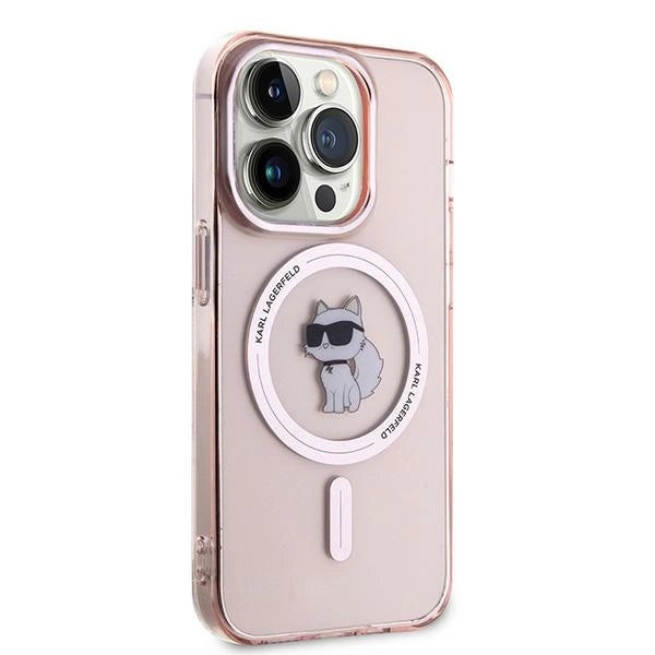 Karl Lagerfeld IML Choupette MagSafe case for iPhone 14 Pro Max - pink