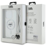 Karl Lagerfeld IML Choupette Head & Cord MagSafe case for iPhone 15 Pro - transparent