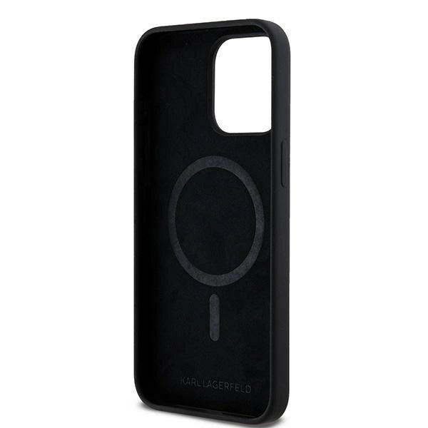 Karl Lagerfeld Silicone Choupette Head MagSafe case for iPhone 15 Pro - black