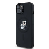 Karl Lagerfeld Silicone Karl&Choupette MagSafe case for iPhone 15 Plus / 14 Plus - black