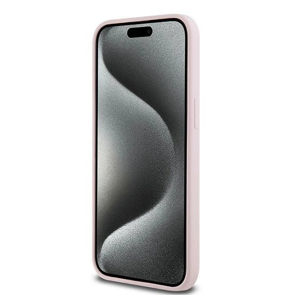 Karl Lagerfeld Silicone Karl&Choupette Ring MagSafe Case for iPhone 15 Pro Max - Pink