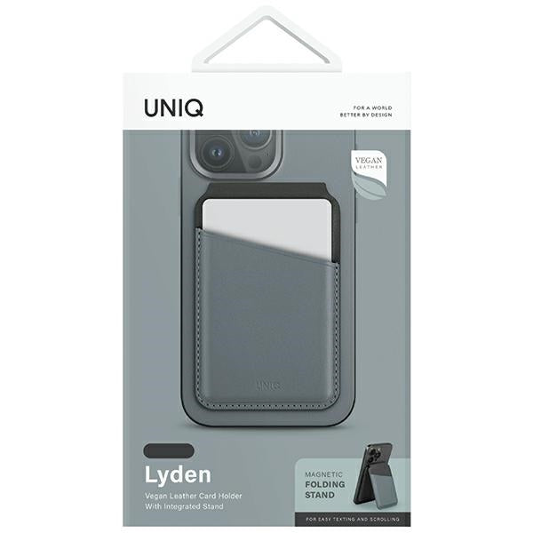 Uniq Lyden DS magnetisk RFID-tegnebog med telefonstativ - blå og sort
