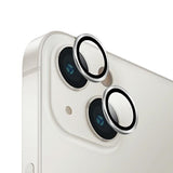 Uniq Optix aluminiums kameraobjektivbeskytter til iPhone 14/14 Plus kameraobjektiv med applikator - sølv