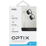 Uniq Optix aluminiums kameraobjektivbeskytter til iPhone 14/14 Plus kameraobjektiv med applikator - sølv