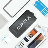 Uniq Optix Matte frostet hærdet glas til iPhone 15 Pro Max med applikator