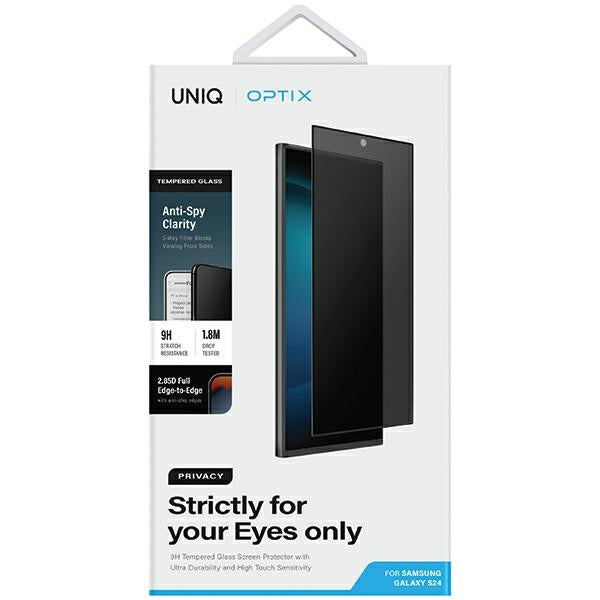 Uniq Optix Privacy hærdet glas til Samsung Galaxy S24 med applikator