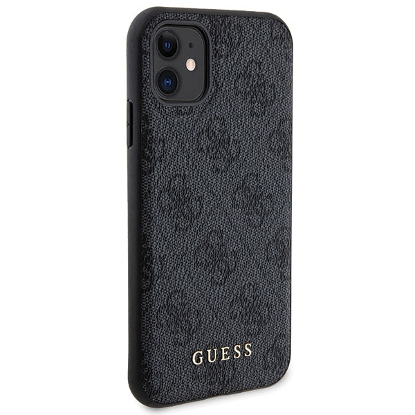 Guess 4G Metal Logo-kasset til iPhone 11 + 5000mAh MagSafe powerbank - sort