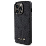 Guess 4G Metal Logo-kasset til iPhone 13 Pro + 5000mAh MagSafe powerbank - sort