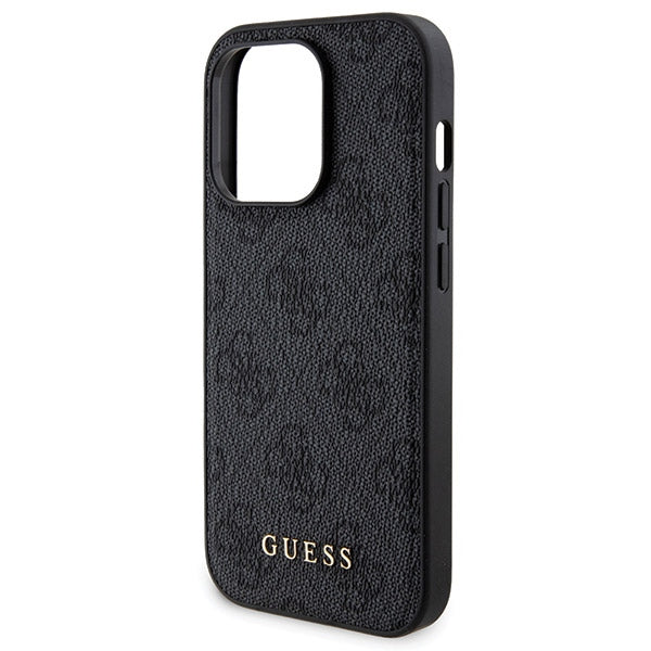 Guess 4G Metal Logo Case Set til iPhone 15 Pro Max + 5000mAh MagSafe Powerbank - sort