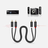Ugreen AV104 30747 lydkabel 2RCA (mand) / 2RCA (mand) 1m - grå