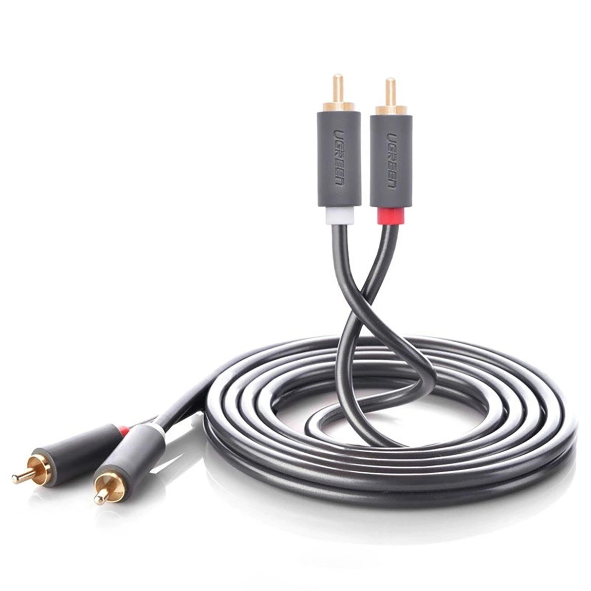 Ugreen AV104 30747 lydkabel 2RCA (mand) / 2RCA (mand) 1m - grå