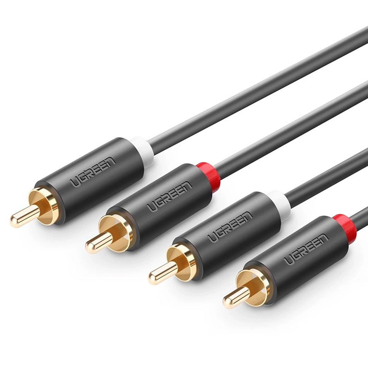 Ugreen AV104 30747 lydkabel 2RCA (mand) / 2RCA (mand) 1m - grå