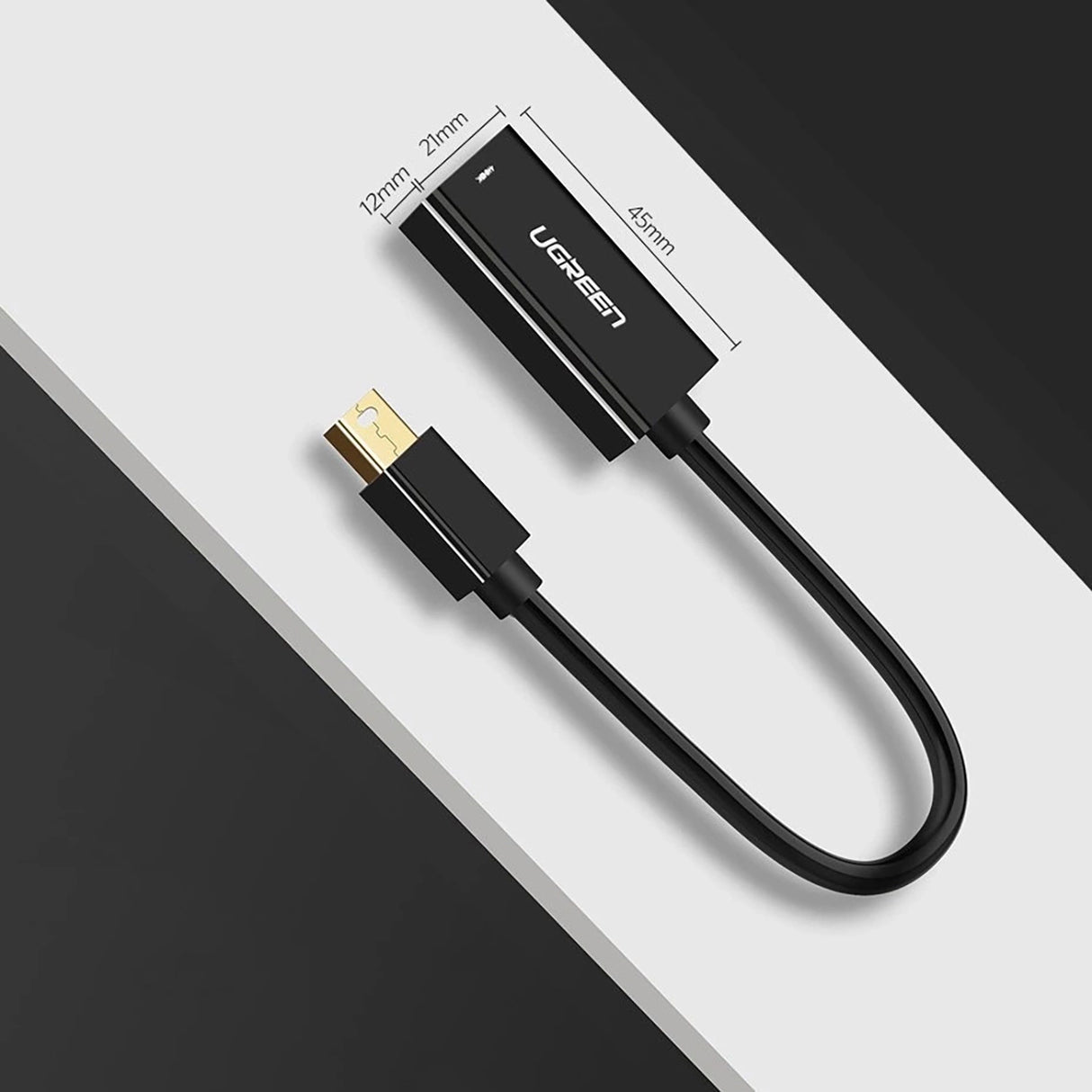 Ugreen MD112 10461 mini DisplayPort (mandlig) / HDMI (kvindelig) FHD 1080p adapter - sort