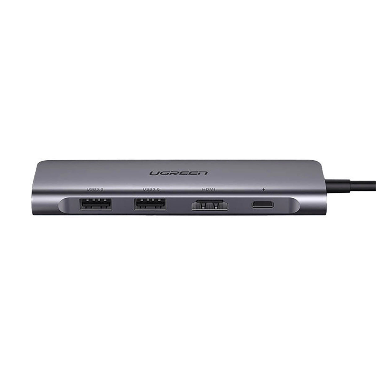 Ugreen CM195 6in1 adapter USB-C - HDMI / 2x USB-A 3.0 / USB-C PD / SD / TF-læser - grå