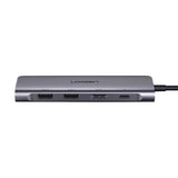 Ugreen CM195 6in1 adapter USB-C - HDMI / 2x USB-A 3.0 / USB-C PD / SD / TF-læser - grå