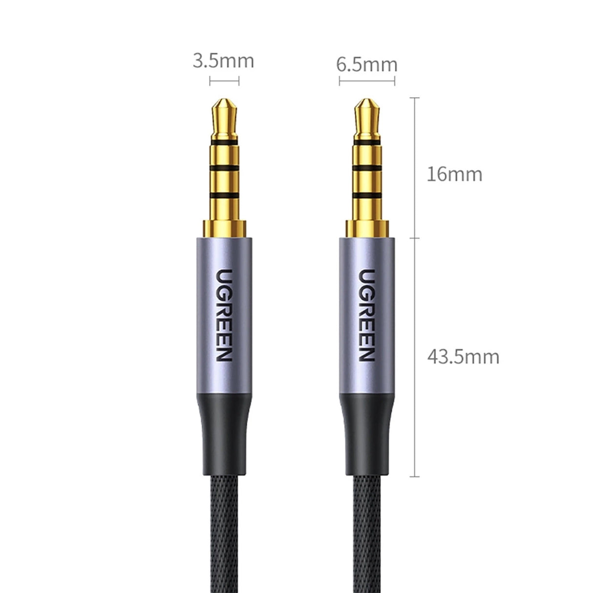 Ugreen AV183 kabel 10648 mini jack 3,5 mm / mini jack 3,5 mm 1m - grå