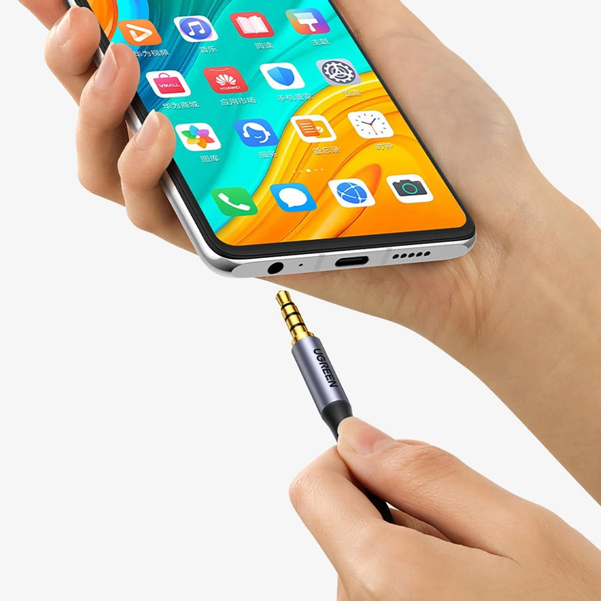 Ugreen AV183 kabel 10648 mini jack 3,5 mm / mini jack 3,5 mm 1m - grå