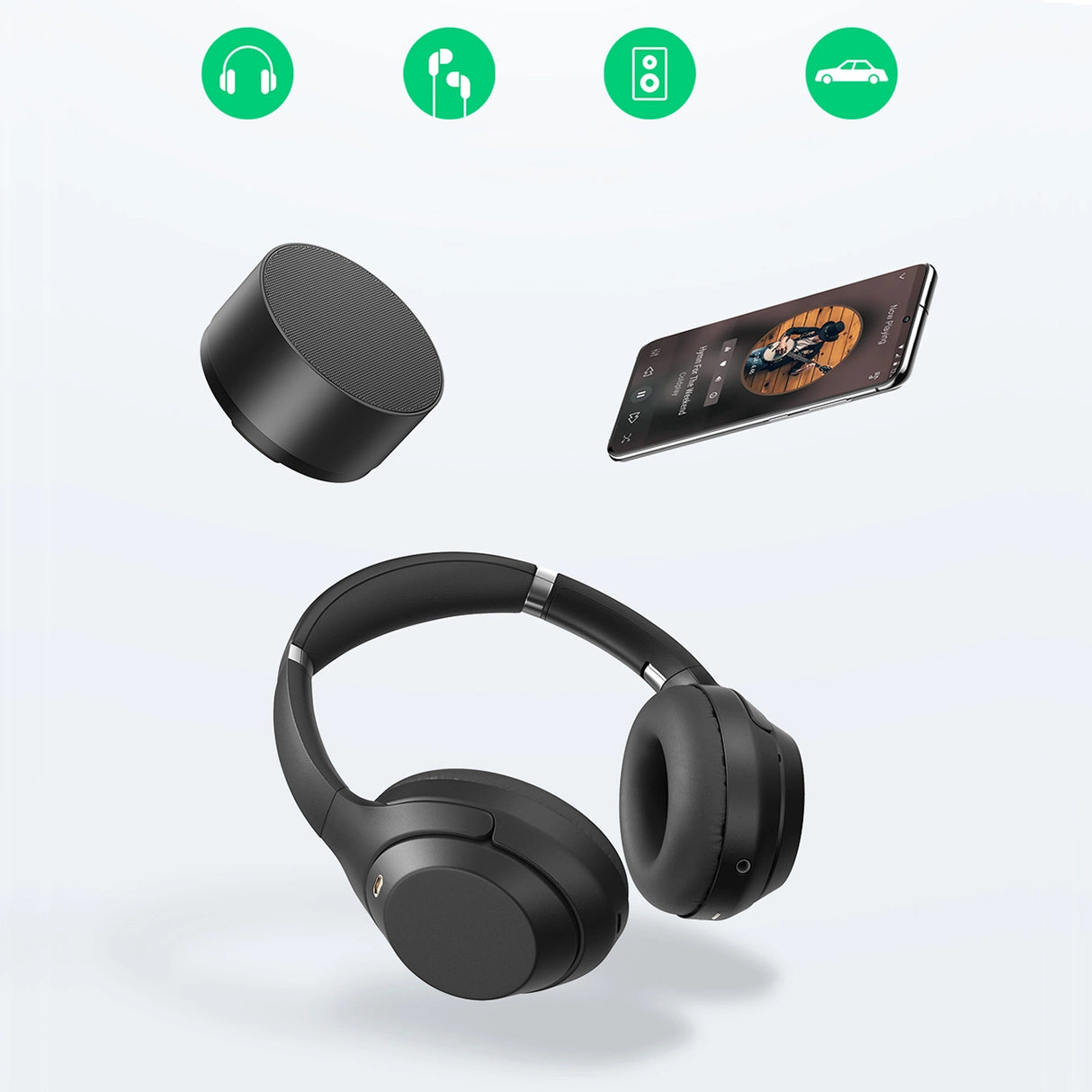 Ugreen AV154 80384 Adapter USB-C (mand) vinklet / mini jack 3,5 mm (kvinde) - grå