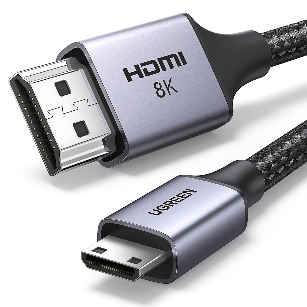 Ugreen HD163 15514 mini HDMI / HDMI 2.1 8K kabel 1m - grå