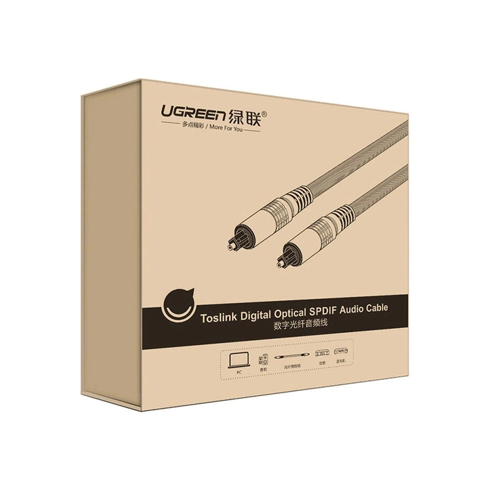 Ugreen AV108 10540 optisk Toslink/SPDIF-kabel 2m - grå