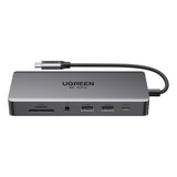 HUB Ugreen CM681 15978 13in1 USB-C - 2x USB-A 3.2 / 2x USB-A 3.0 / USB-C 3.2 / 2x HDMI / DisplayPort / RJ45 / SD og TF / AUX / USB-C PD