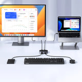 Ugreen CM757 2in1 adapter 2x USB-A 3.0 (indgang) / 2x USB-A (udgang) - grå