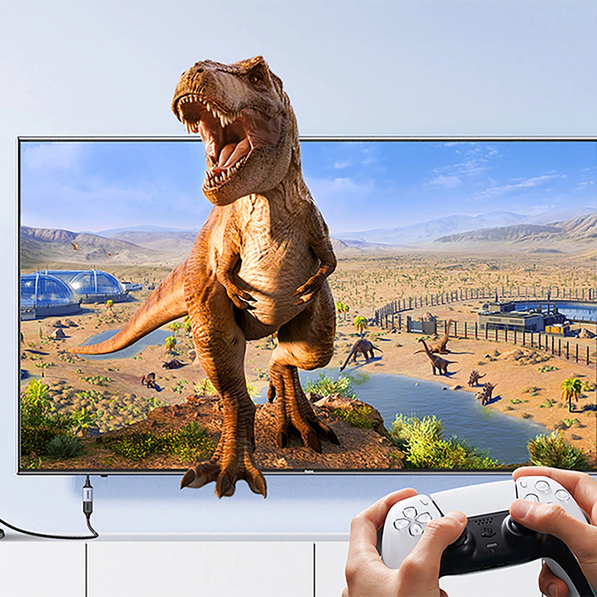 Ugreen HD165 HDMI (Mand) / HDMI (Kvinde) 8K Kabel 0,15m - Grå