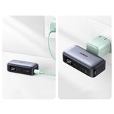 Ugreen PB503 5000mAh powerbank med USB-C-port og integreret USB-C-stik - grå