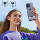 Ugreen PB503 5000mAh powerbank med USB-C-port og integreret USB-C-stik - grå