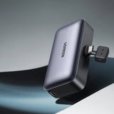 Ugreen PB503 5000mAh powerbank med USB-C-port og integreret USB-C-stik - grå
