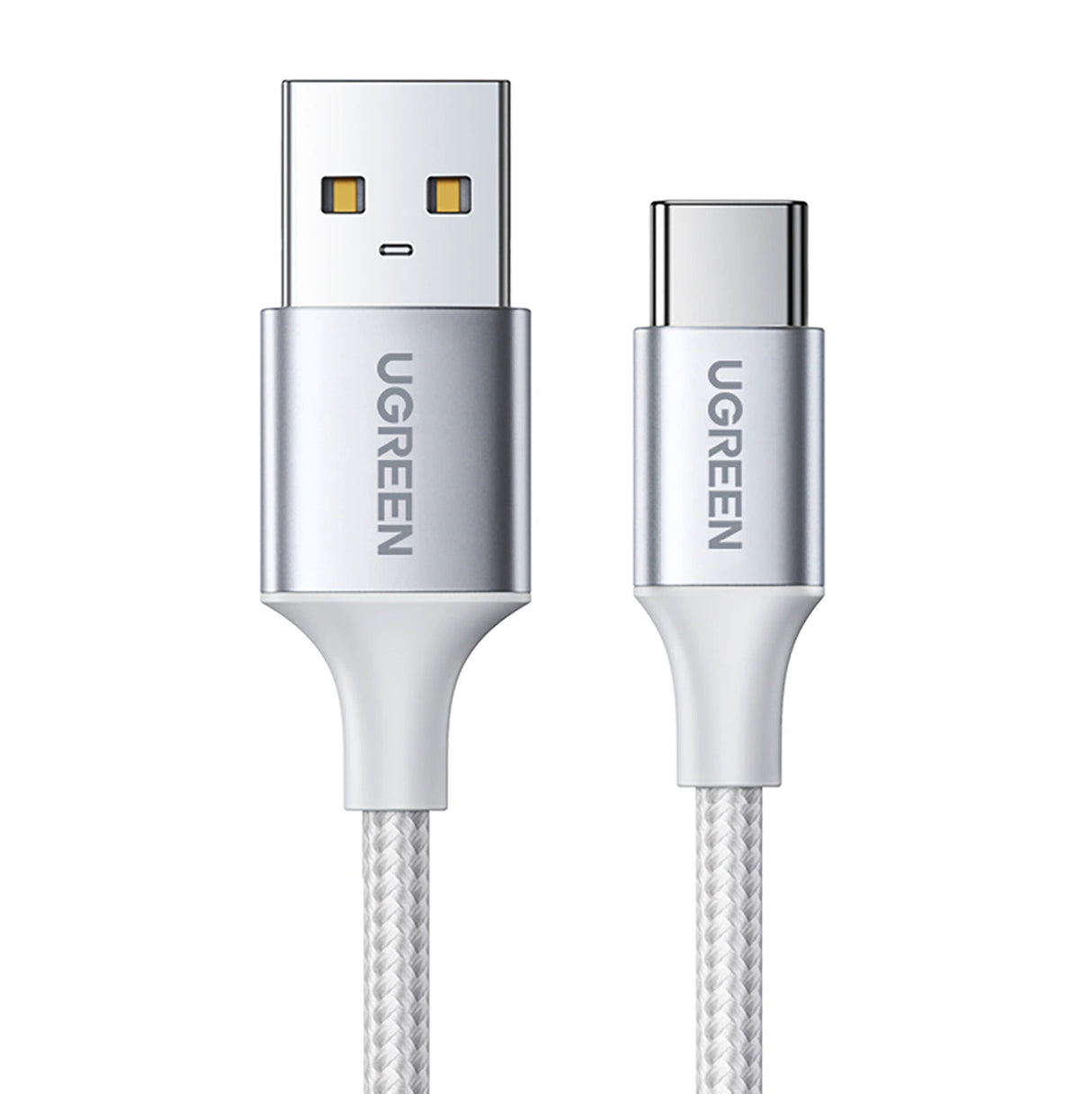 Grøn US288 60130 USB-A / USB-C QC 3.0 3A Kabel 0,5 m - Hvid