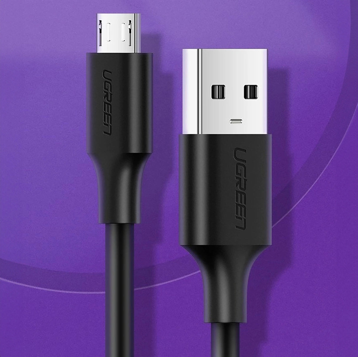 Grøn US289 60135 mikro USB / USB-A kabel 0,5 m - sort