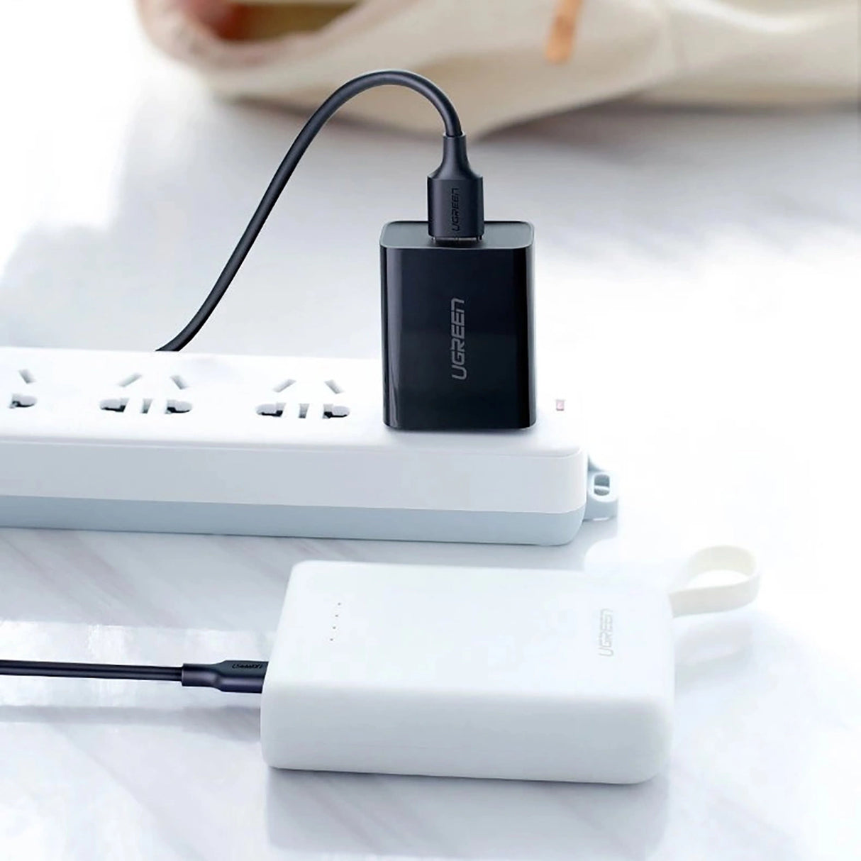 Grøn US289 60135 mikro USB / USB-A kabel 0,5 m - sort