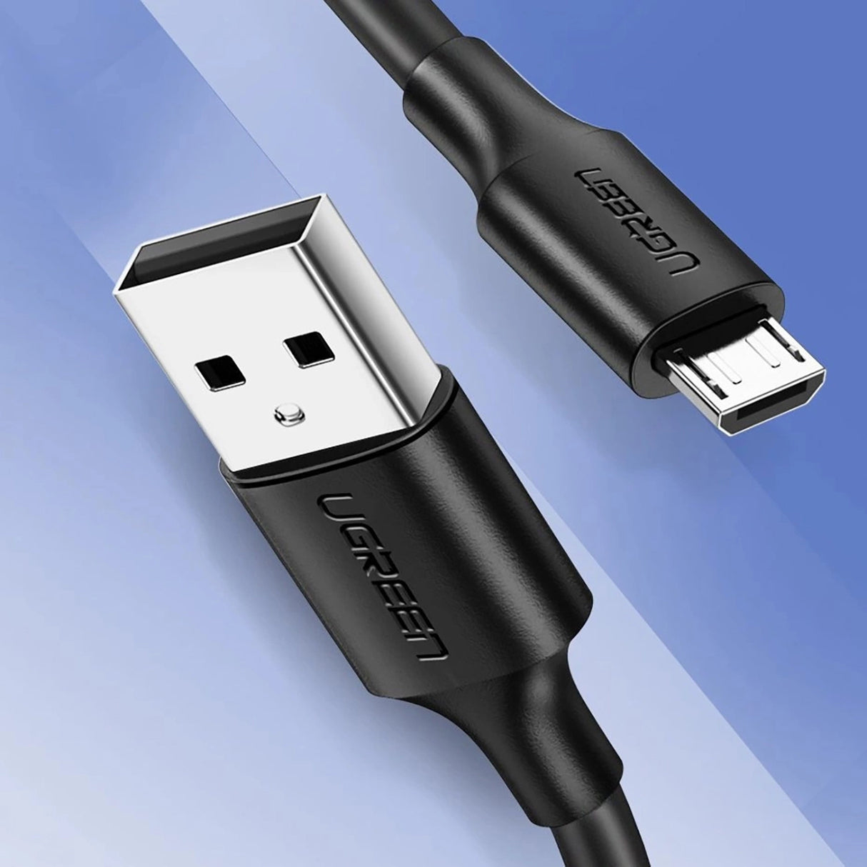 Grøn US289 60135 mikro USB / USB-A kabel 0,5 m - sort