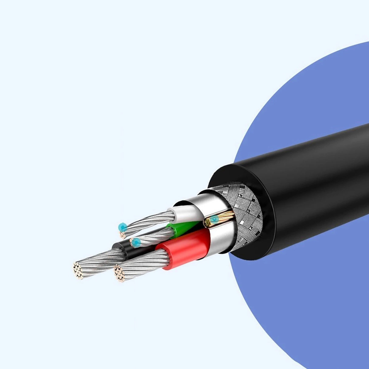 Grøn US289 60135 mikro USB / USB-A kabel 0,5 m - sort