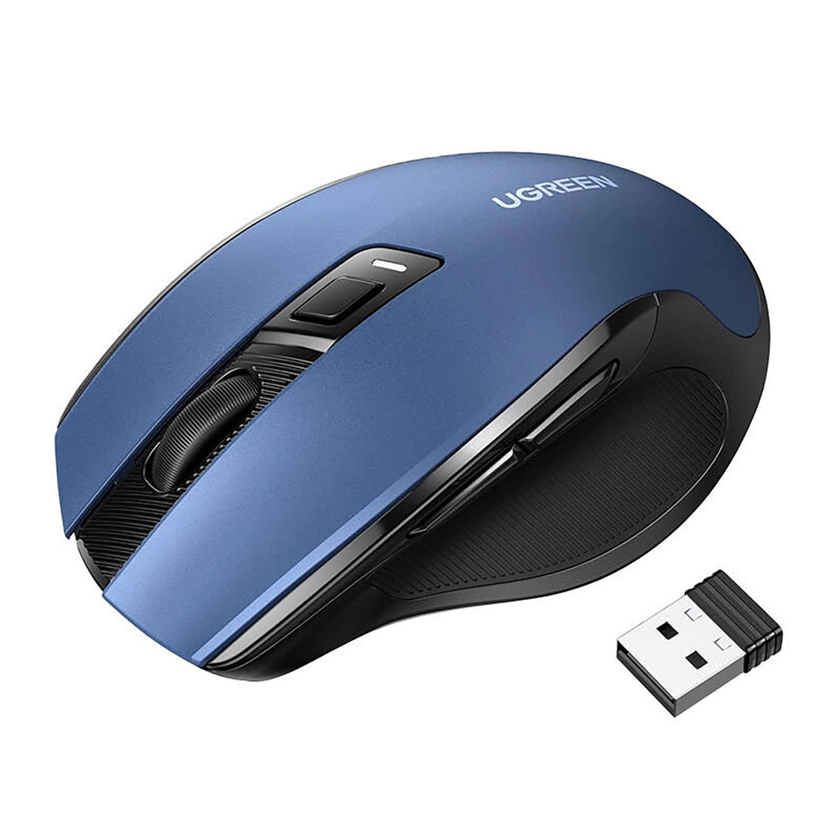 Ugreen MU006 optisk trådløs USB-mus 2,4 GHz 4000 DPI - blå