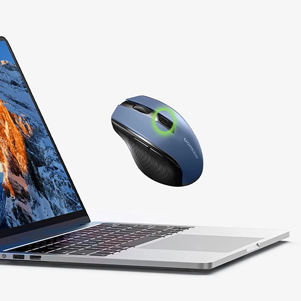 Ugreen MU006 optisk trådløs USB-mus 2,4 GHz 4000 DPI - blå