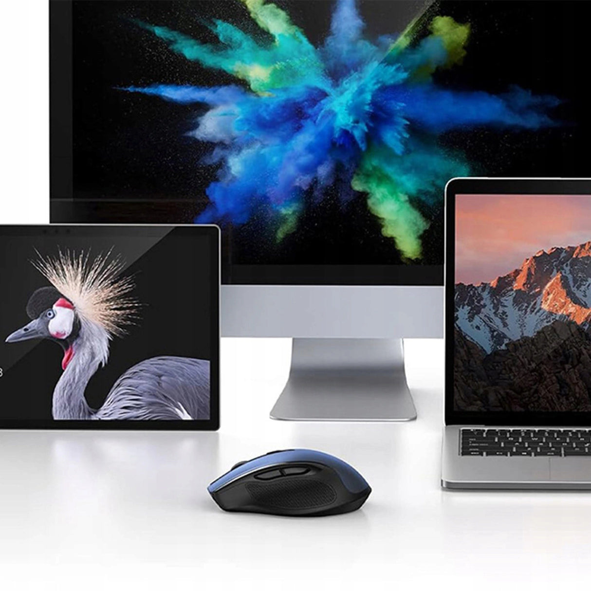 Ugreen MU006 optisk trådløs USB-mus 2,4 GHz 4000 DPI - blå